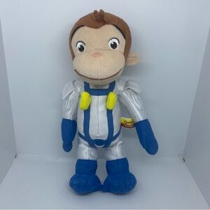 Curious George Space Monkey plush- Blue and White